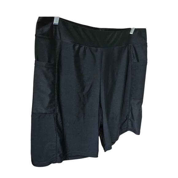 ATTRACO Women's New  Black Plus Size High Wasted Swimsuit Shorts 3X - Picture 7 of 15